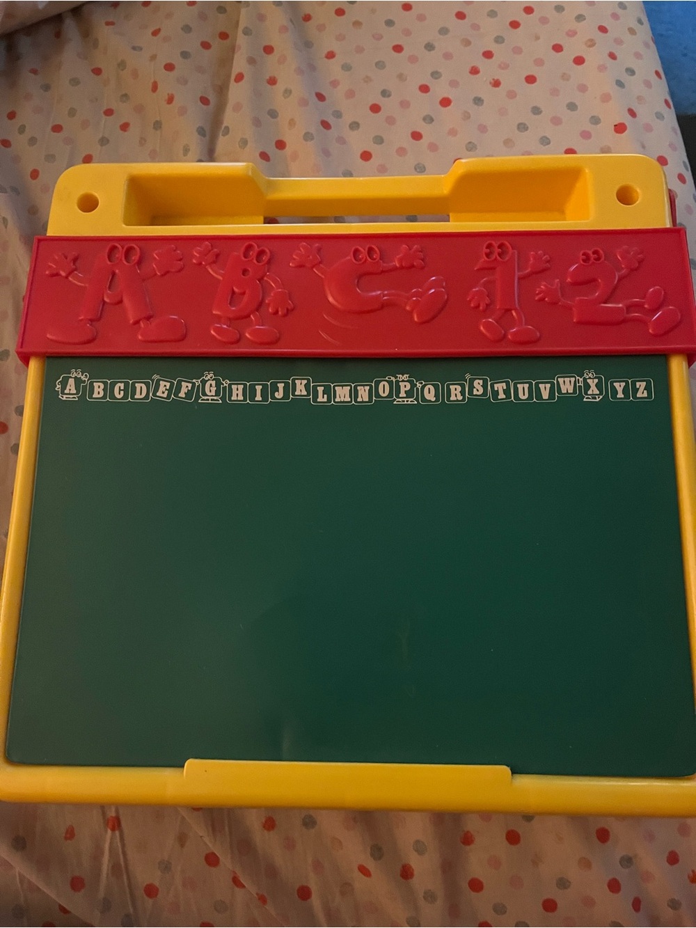 Kids Magnetic Chalkboard Easel - Yellow, Red, Green